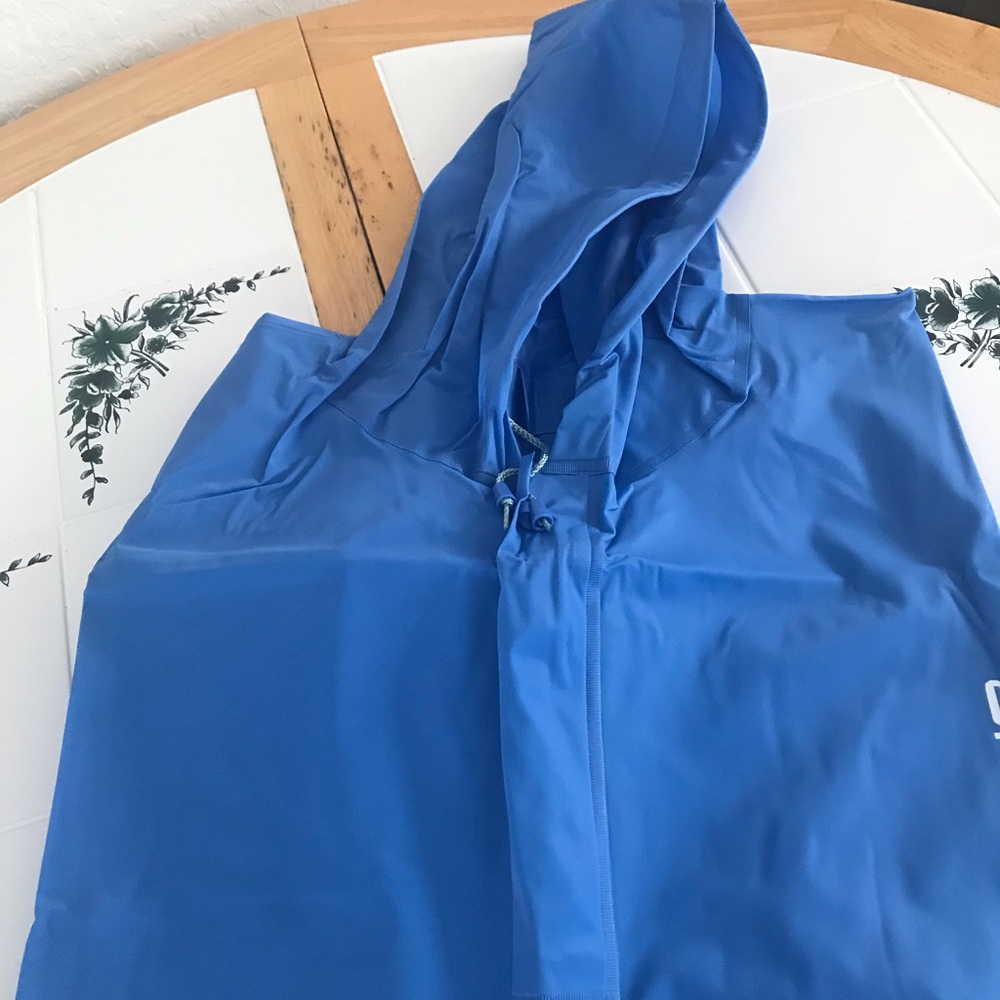 Blue raincoat